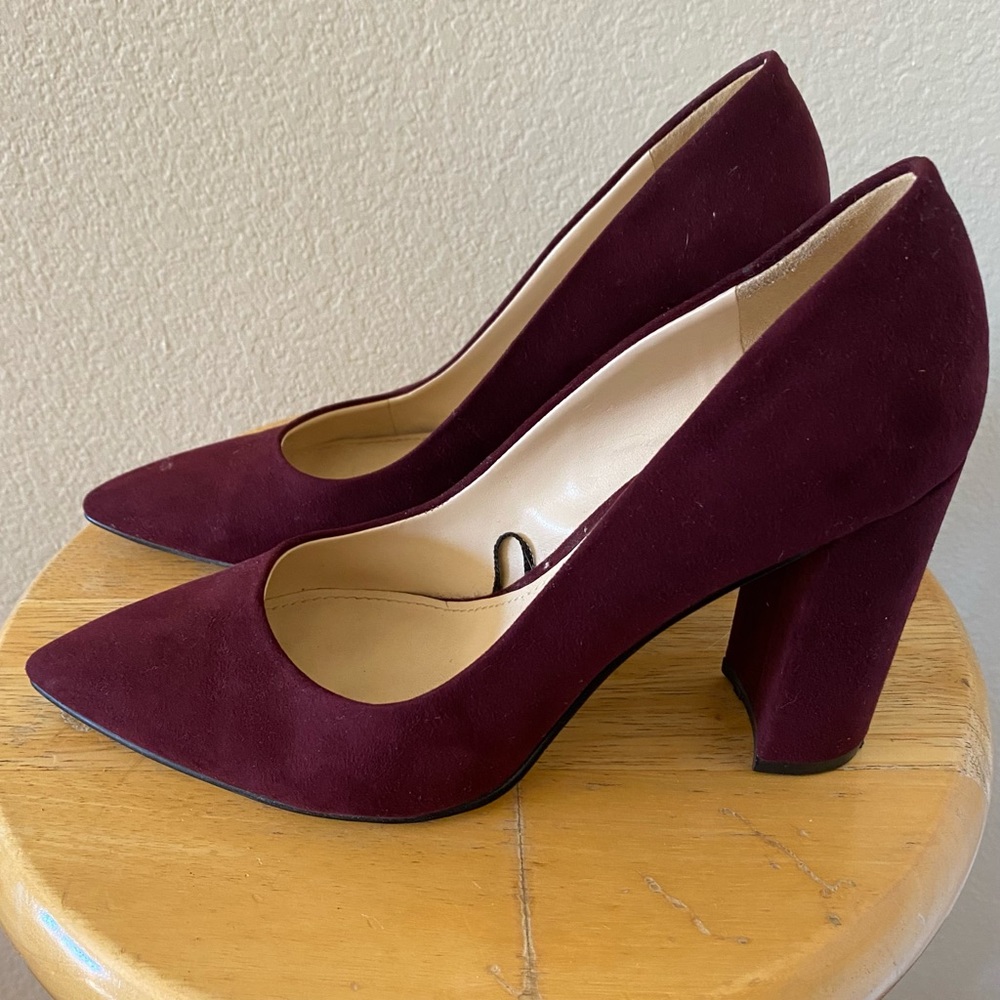 Nine West Astoria pump with pointed toe and block heel | 6.5